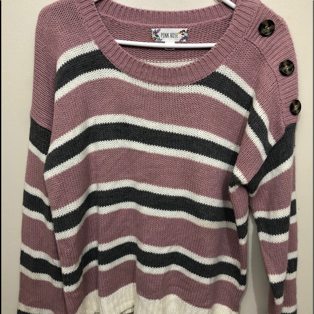 Pink rose sweater